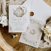 Invitation Temps pour la Fête des mariées Fleur sauvage de th