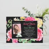 Invitation Temps pour la florale du thé noir avec Fête des ma (Debout devant)