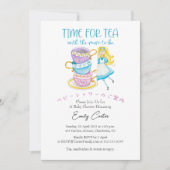 Invitation Temps pour le Baby shower de thé Alice Whimsical T (Devant)