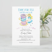 Invitation Temps pour le Baby shower de thé Alice Whimsical T (Debout devant)