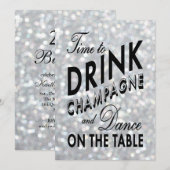 Invitation Temps scintillant d'invitation de 21 anniversaires (Devant / Derrière)