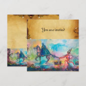 Invitation TEMPTATION Chevalier sombre, Parchemin au trésor d (Devant / Derrière)