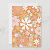 Invitation Ten est une vibe Super Retro Floral 10e anniversai (Dos)