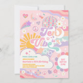 Invitation Ten Is A Vibe Retro Groovy Daisy 10th Birthday Inv (Devant)