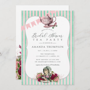 Invitation Tendance Alice Dans Wonderland Tea Party Fête des 