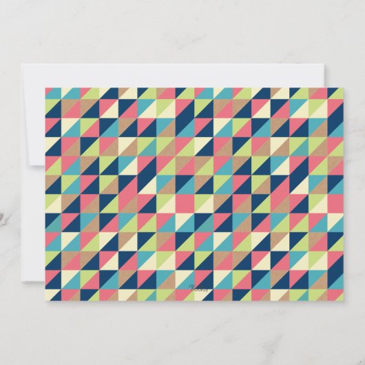 Invitation tendance Aztec Triangles Couples Shower (Dos)