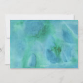 Invitation Tendance | Bleu | Aquarelle | Premier anniversaire (Dos)