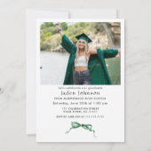 Invitation Tendance Bow Ribbon 2 PHOTO Graduation Party I (Dos)