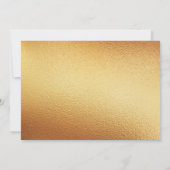 Invitation Tendance & Chic Anniversaire Dames Feuille D'Or (Dos)