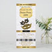 Invitation Tendance de bal d'étudiants de billet (Debout devant)