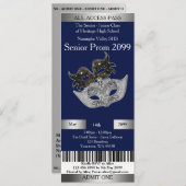 Invitation Tendance de bal d'étudiants de billet (Devant / Derrière)