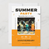 Invitation tendance de la fête d'été (Devant)