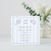 Invitation Tendance de mariage de douche de fruits de mer des (Debout devant)