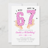 Invitation Tendance de mème 6 7 Six Sept Anniversaire (Devant)