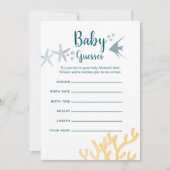 Invitation Tendance des couleurs sous le Baby shower de mer G (Devant)