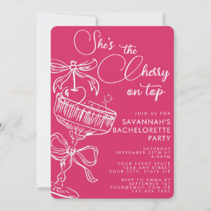 Invitation Tendance Elle Est La Cerise Sur Le Gâteau Enterrem