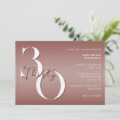 Invitation tendance et moderne pour un 30e anniver (Debout devant)