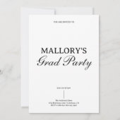 Invitation Tendance et Moderne Script de Photo pour la Remise (Dos)