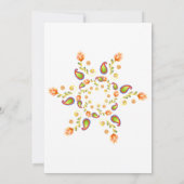 Invitation Tendance florale à motifs cachemire pour célébrati (Dos)