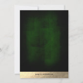 Invitation Tendance Green/Gold Surprise Retraite Party (Dos)