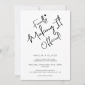 Invitation Tendance le Script Enfin Mariage Officiel (Devant)