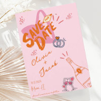 Tendance main tiré rose Scribble amusant Enregistr