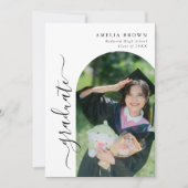 Invitation Tendance Moderne Arche Photo de remise de diplôme (Devant)