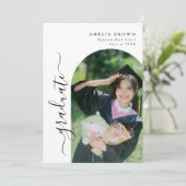 Invitation Tendance Moderne Arche Photo de remise de diplôme (Debout devant)