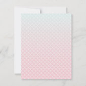 Invitation Tendance Ombre Mermaid Tail Girls Anniversaire (Dos)