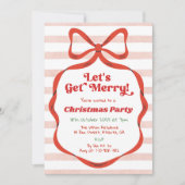 Invitation tendance pour une fête de Noël avec rub (Devant)