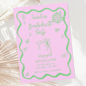 Invitation Tendance Quirky Wavy Hand Drawn Bachelorette Party