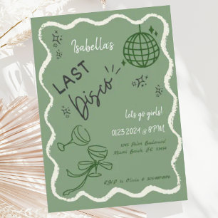 Invitation Tendance Quirky Wavy Hand Drawn Bachelorette Party