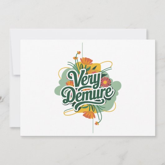 Invitation Tendance Très Décente Très Réfléchie Décente & Réf (Devant)