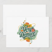 Invitation Tendance Très Décente Très Réfléchie Décente & Réf (Devant / Derrière)