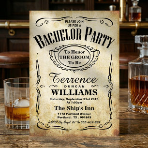 Invitation Tendance Typographie Vintage pour Enterrement de G