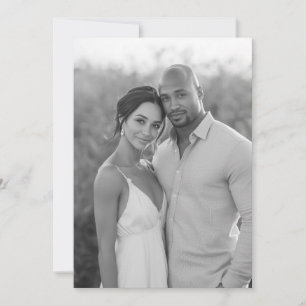 Invitation Tendre Photo Noir et Blanc