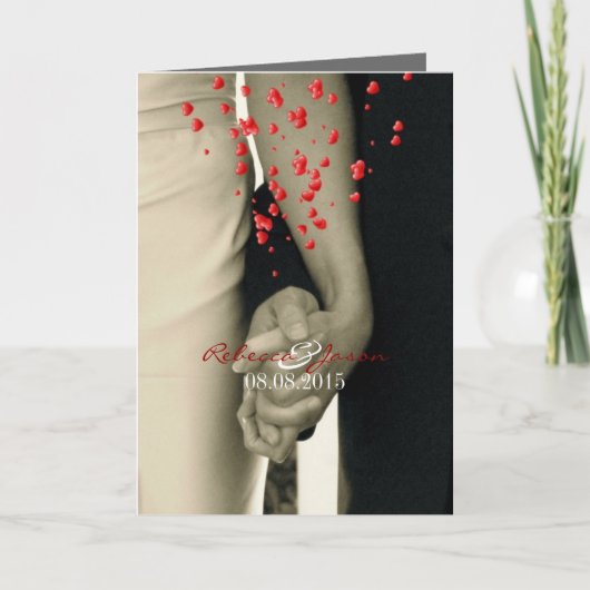 Invitation tenir des mains Balack et le mariage blanc (Devant)