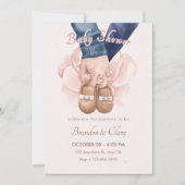 Invitation Tenir les mains avec chaussures bébé baby shower n (Devant)