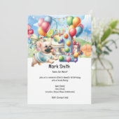 Invitation Tennis 1ère fête d'anniversaire (Debout devant)