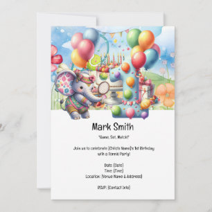 Invitation Tennis 1ère fête d'anniversaire