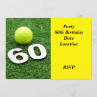 Tennis 60e anniversaire avec balle de tennis