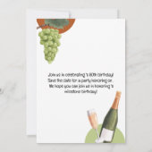 Invitation Tennis 80e anniversaire Save the Date party (Dos)