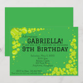 Invitation Tennis Anniversaire (Devant / Derrière)