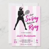 Invitation Tennis Bacheloretette Last Swing Before the Ring (Devant)