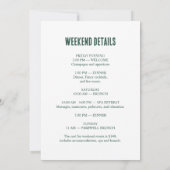 Invitation Tennis Bachelorette party preppy green (Dos)