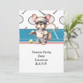 Invitation Tennis Dog Jouons au jeu (Debout devant)