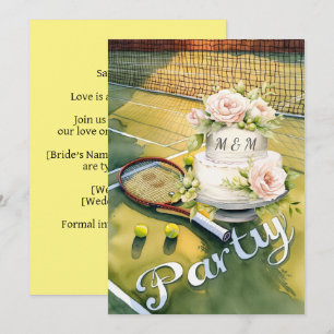 Invitation Tennis Enregistrer la date pour Tennis Player mari