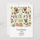 Invitation Tennis Fund Raiser pour les Amoureux de les chats (Devant)