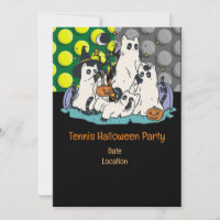 Tennis Halloween Party avec balle de tennis et fan