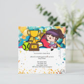 Invitation Tennis Kid Birthday Party (Debout devant)